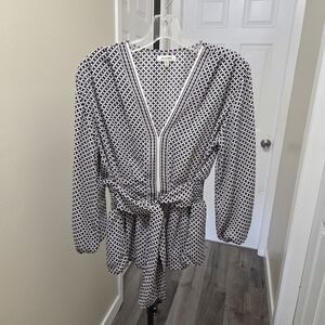 Max Studio Black and White Patterned Dress